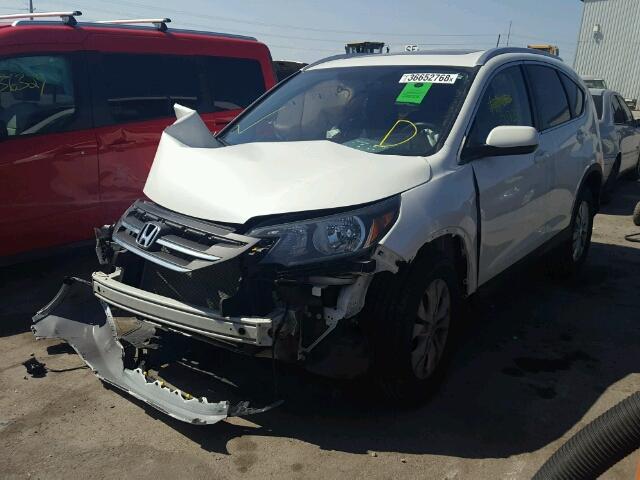 5J6RM4H75EL026467 - 2014 HONDA CR-V EXL WHITE photo 2