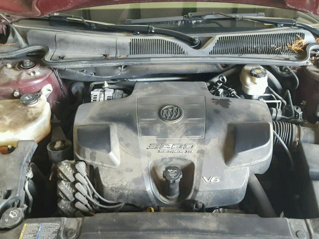 1G4HD57276U152706 - 2006 BUICK LUCERNE CX BURGUNDY photo 7