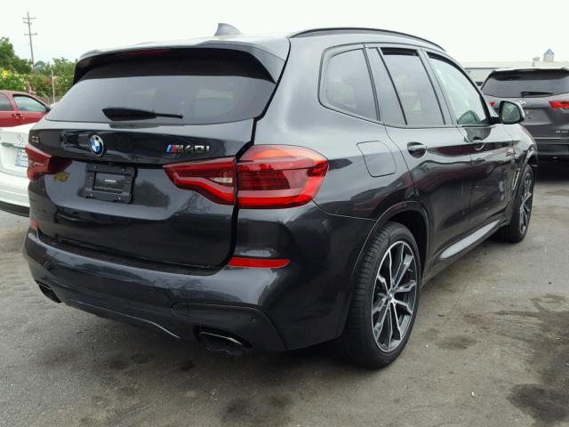 5UXTS3C5XJ0Y97036 - 2018 BMW X3 XDRIVE3 CHARCOAL photo 4