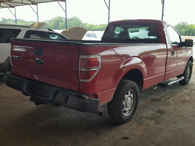 1FTMF1CW6AKA20426 - 2010 FORD F150 RED photo 4