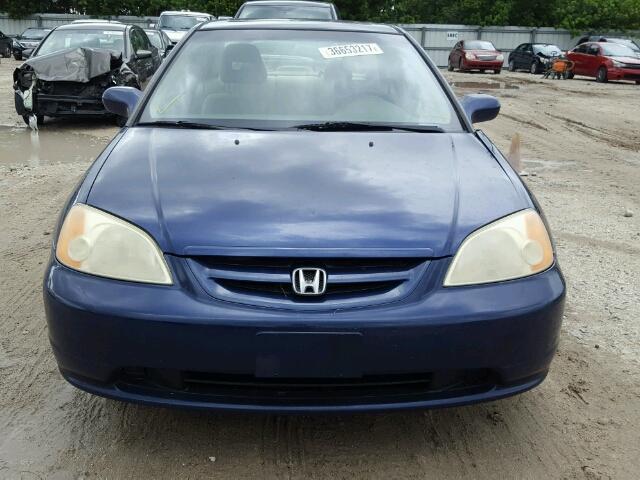 1HGEM22953L073547 - 2003 HONDA CIVIC EX BLUE photo 10