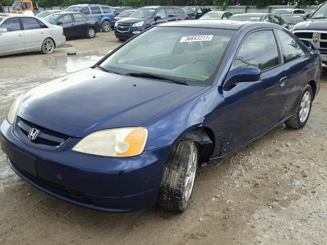 1HGEM22953L073547 - 2003 HONDA CIVIC EX BLUE photo 2