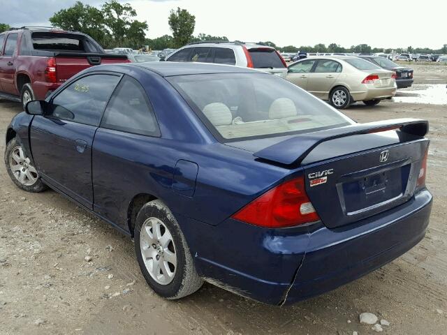 1HGEM22953L073547 - 2003 HONDA CIVIC EX BLUE photo 3