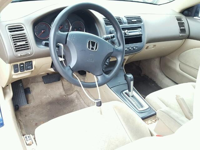 1HGEM22953L073547 - 2003 HONDA CIVIC EX BLUE photo 9