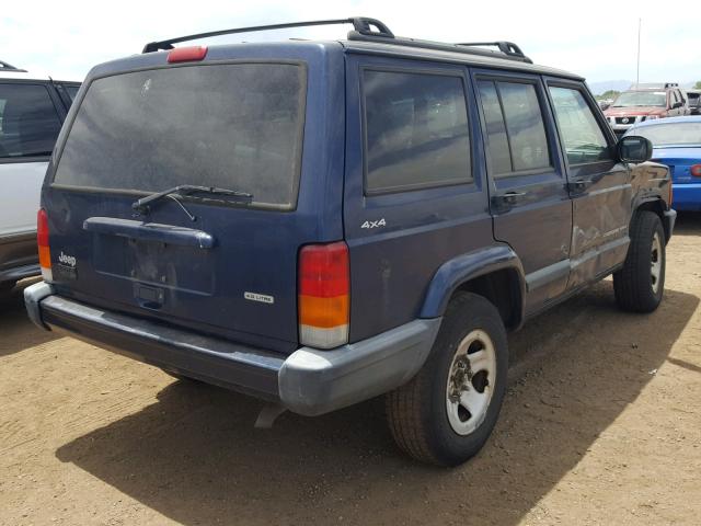 1J4FF48S0YL249991 - 2000 JEEP CHEROKEE S BLUE photo 4