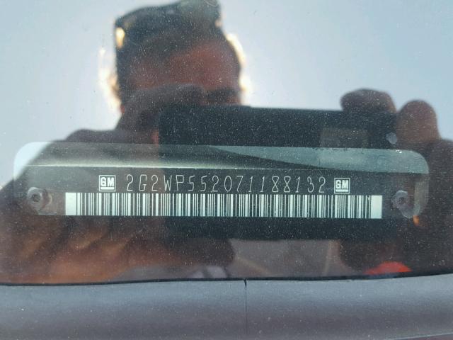 2G2WP552071188132 - 2007 PONTIAC GRAND PRIX TAN photo 10