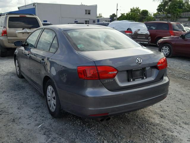 3VW2K7AJ3DM272531 - 2013 VOLKSWAGEN JETTA BASE 灰色 照片 3