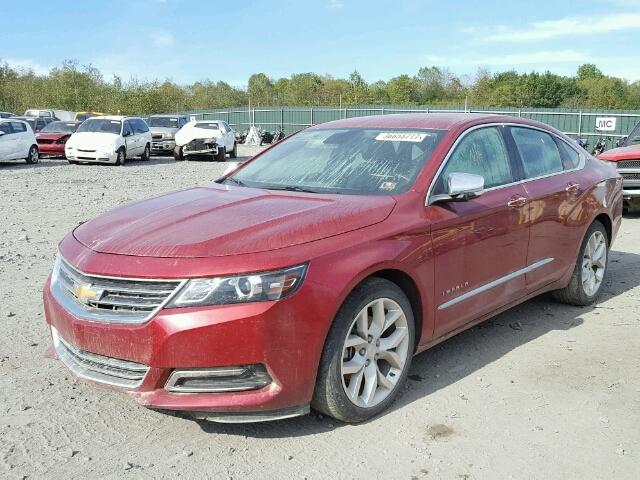 1G1155SL6FU101094 - 2015 CHEVROLET IMPALA LTZ RED photo 2