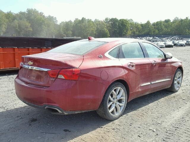 1G1155SL6FU101094 - 2015 CHEVROLET IMPALA LTZ RED photo 4