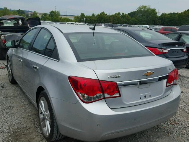 1G1PH5SC9C7125644 - 2012 CHEVROLET CRUZE LTZ SILVER photo 3