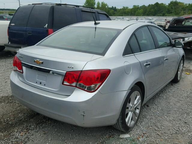 1G1PH5SC9C7125644 - 2012 CHEVROLET CRUZE LTZ SILVER photo 4