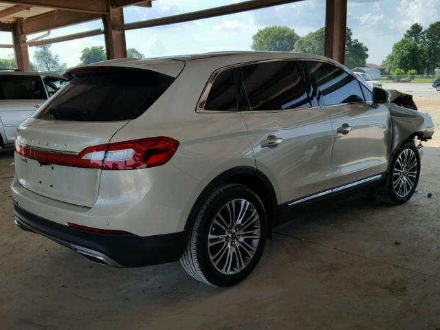 2LMTJ6LR0GBL55394 - 2016 LINCOLN MKX RESERV BEIGE photo 4