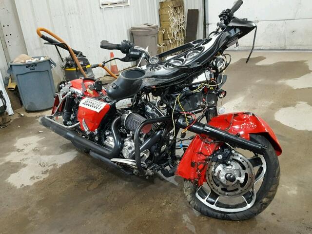 1HD1KB419AB618600 - 2010 HARLEY-DAVIDSON FLHX RED photo 1