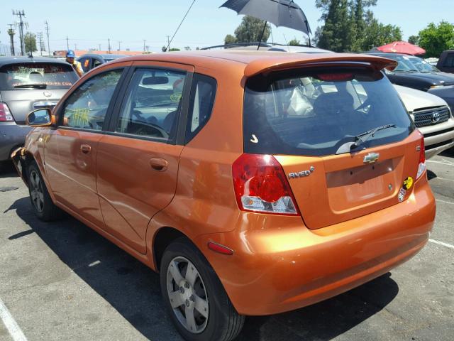 KL1TD66697B781946 - 2007 CHEVROLET AVEO BASE Қызғылт сары фото 3