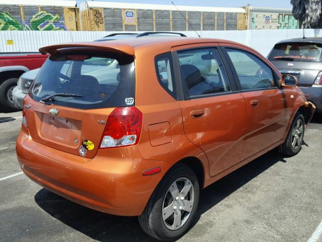 KL1TD66697B781946 - 2007 CHEVROLET AVEO BASE Қызғылт сары фото 4