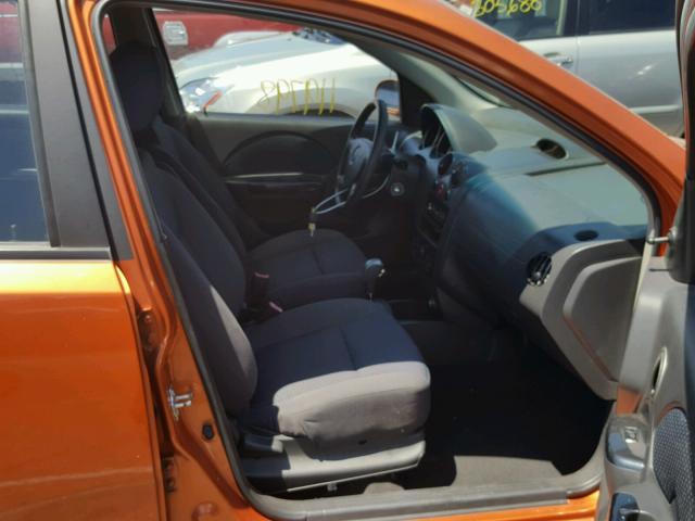 KL1TD66697B781946 - 2007 CHEVROLET AVEO BASE Қызғылт сары фото 5