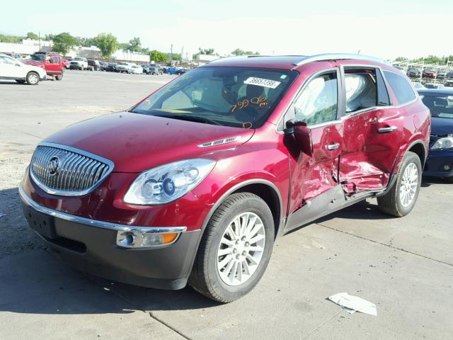 5GALVBED9AJ141071 - 2010 BUICK ENCLAVE CX RED photo 2