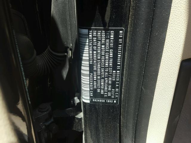 3VW517AT0GM809796 - 2016 VOLKSWAGEN BEETLE S/S 黑色 照片 10