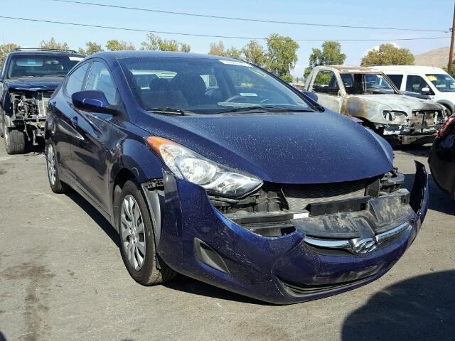 5NPDH4AE2CH127786 - 2012 HYUNDAI ELANTRA GL BLUE photo 1