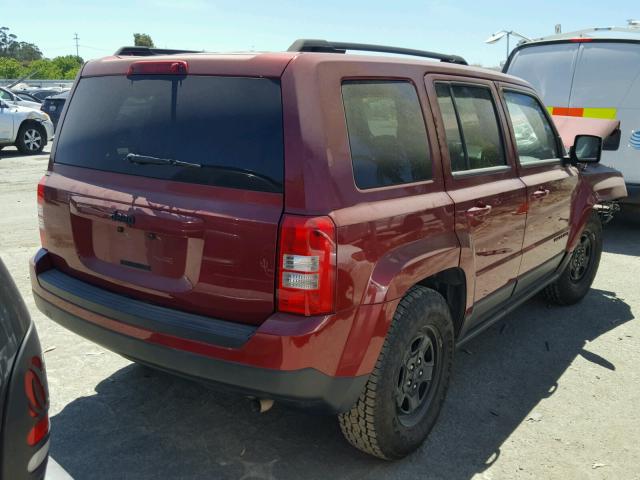 1C4NJPBB5ED886732 - 2014 JEEP PATRIOT SP RED photo 4