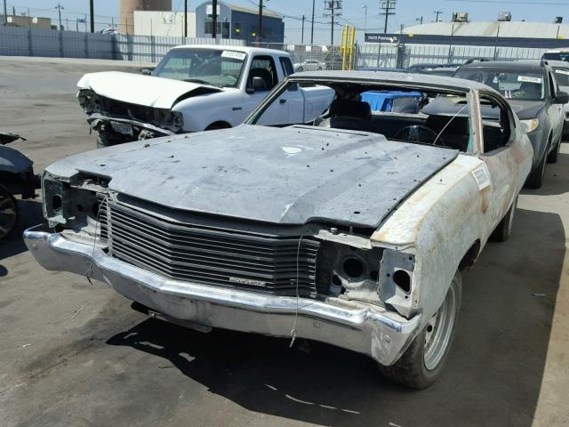 1D37H2L588094 - 1972 CHEVROLET CHEVELL GRAY photo 2