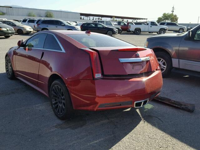 1G6DM1ED9B0132705 - 2011 CADILLAC CTS PERFOR RED photo 3