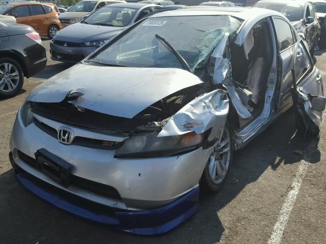 2HGFA55587H708626 - 2007 HONDA CIVIC SI SILVER photo 2