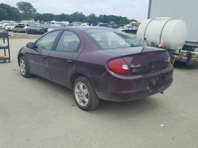 1P3ES46CXYD862140 - 2000 PLYMOUTH NEON BASE 紫色 照片 3