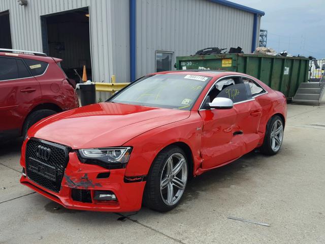 WAUVGAFR1DA045765 - 2013 AUDI S5 PRESTIG RED photo 2