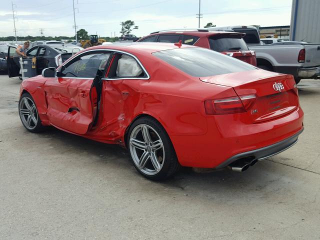 WAUVGAFR1DA045765 - 2013 AUDI S5 PRESTIG RED photo 3