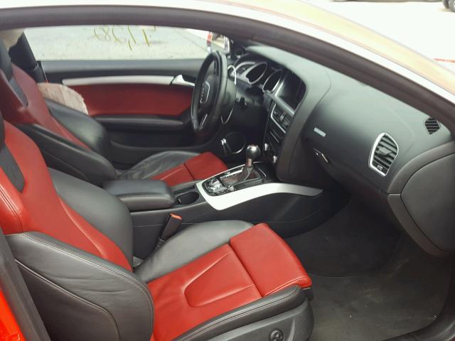 WAUVGAFR1DA045765 - 2013 AUDI S5 PRESTIG RED photo 5