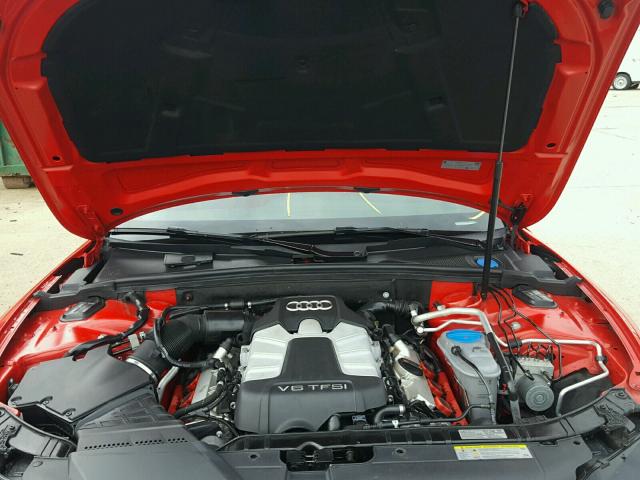 WAUVGAFR1DA045765 - 2013 AUDI S5 PRESTIG RED photo 7