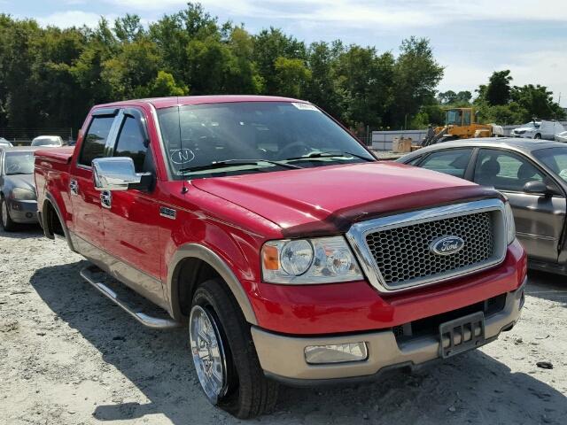 1FTPW12594KC57132 - 2004 FORD F150 RED photo 1