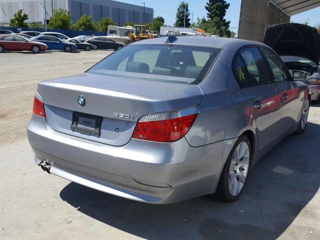 WBANB53546CP02525 - 2006 BMW 550 I GRAY photo 4
