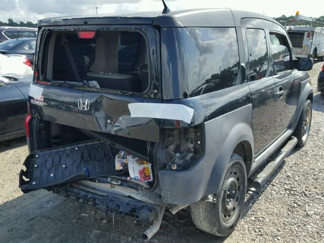 5J6YH18337L014039 - 2007 HONDA ELEMENT LX BLACK photo 4