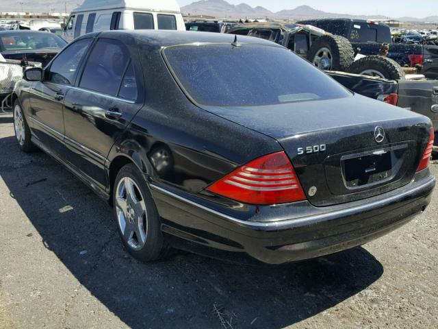 WDBNG75J04A413272 - 2004 MERCEDES-BENZ S 500 BLACK photo 3