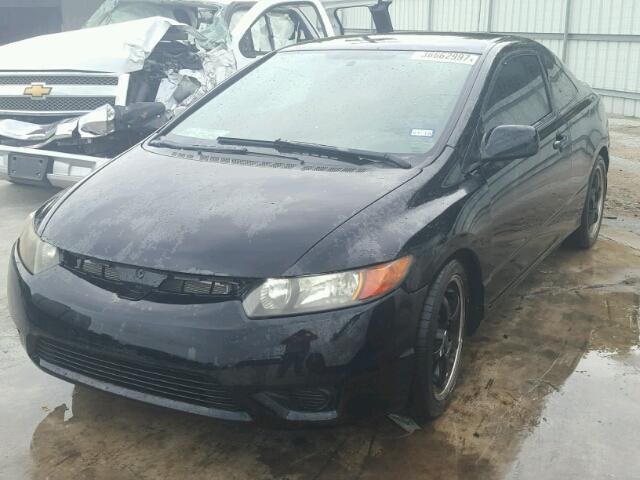 2HGFG12668H531998 - 2008 HONDA CIVIC LX BLACK photo 2