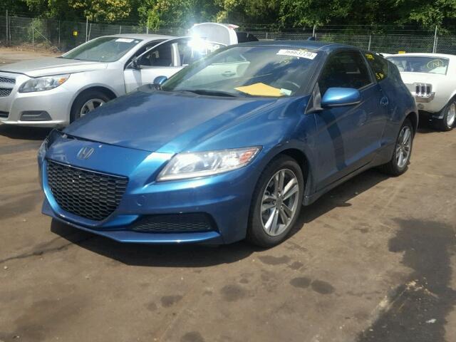 JHMZF1D45DS000366 - 2013 HONDA CR-Z BLUE photo 2