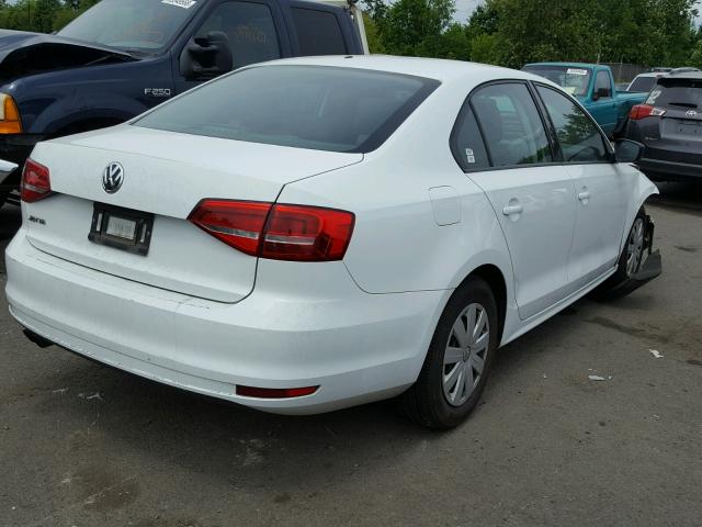 3VW2K7AJ7FM330420 - 2015 VOLKSWAGEN JETTA BASE Սպիտակ լուսանկար 4
