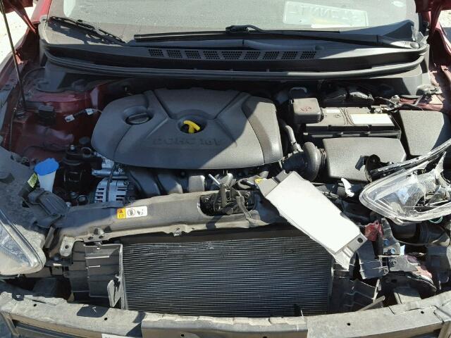 5NPDH4AE1GH687031 - 2016 HYUNDAI ELANTRA SE RED photo 7