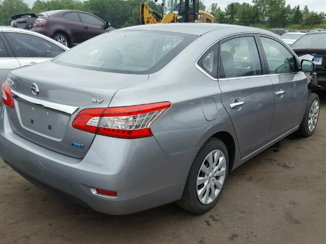 3N1AB7AP1EY258904 - 2014 NISSAN SENTRA S SILVER photo 4