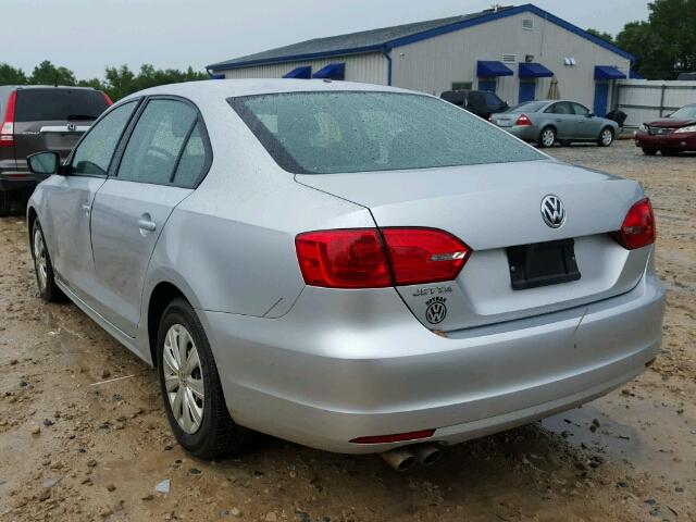 3VW1K7AJ7EM402033 - 2014 VOLKSWAGEN JETTA BASE 银色 照片 3