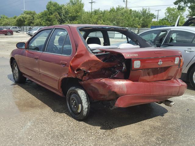 1N4AB41D2XC701628 - 1999 NISSAN SENTRA BAS BURGUNDY photo 3