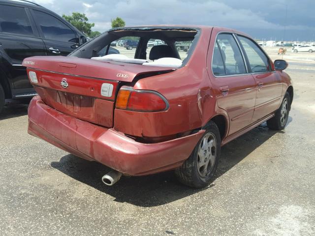 1N4AB41D2XC701628 - 1999 NISSAN SENTRA BAS BURGUNDY photo 4