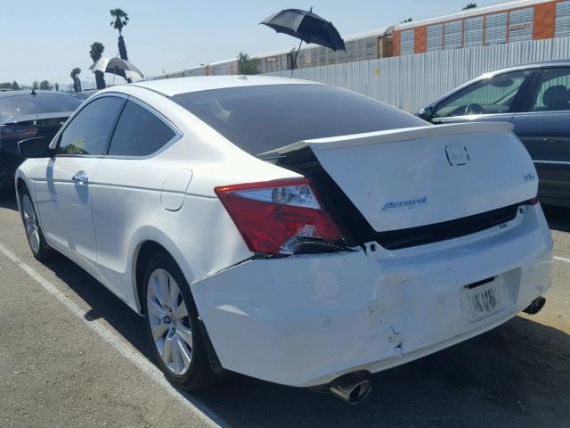 1HGCS2B82AA009222 - 2010 HONDA ACCORD EXL WHITE photo 3