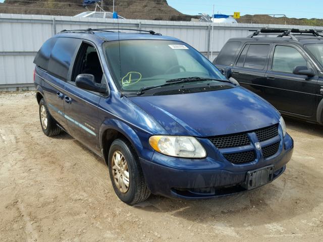 1B4GP45351B178252 - 2001 DODGE CARAVAN SP BLUE photo 1