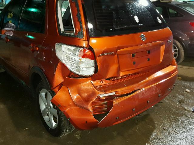 JS2YA413085103102 - 2008 SUZUKI SX4 BASE ORANGE photo 9