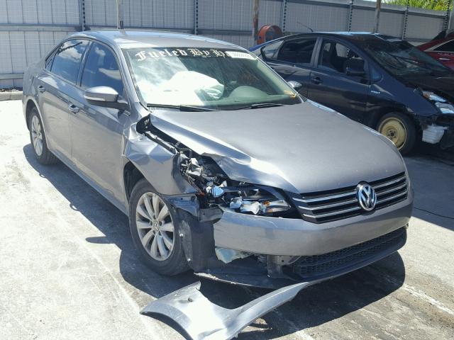 1VWAH7A3XDC075272 - 2013 VOLKSWAGEN PASSAT S GRAY photo 1