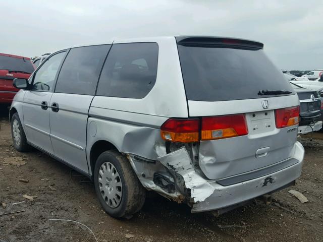 2HKRL18592H578513 - 2002 HONDA ODYSSEY LX SILVER photo 3