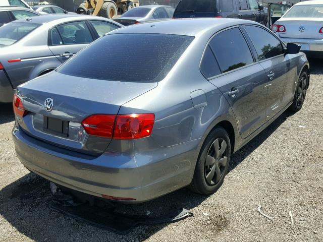 3VW2K7AJ5EM243274 - 2014 VOLKSWAGEN JETTA BASE 灰色 照片 4
